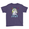 unicorns are born in july cute unicorn Youth Tee