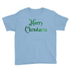 merry christmas green glitter Youth Tee