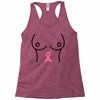 breast with pink ribbon Racerback Tank