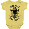 ride fast die young Baby Onesie