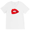 lips red kiss passion girl V-Neck Tee