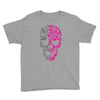 two coloured patterned skull   mens funny Youth Tee