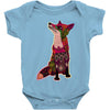 floral fox Baby Onesie